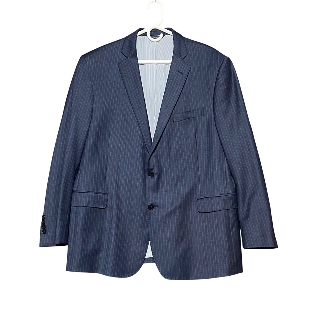 Brooks Brothers Explorer Regent Fit‎ Pinstripe Wool Blend Sport Coat Blazer 46R
